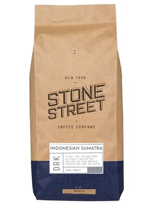 Stone Street Gourmet Coffee, Indonesian Sumatra Gayo Mountain, Single Origin, Ground, Dark Roast, 2 LB Bag