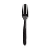 Creative Converting Touch of Color Premium 24 Count Plastic Forks, Black Velvet