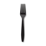 Creative Converting Touch of Color Premium 24 Count Plastic Forks, Black Velvet