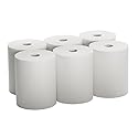 VONDREHLE High Capacity Paper Towels Compatible with enMotion Dispensers, 10" x 800' Roll, White, 6 Rolls