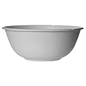ECO PRODUCTS Compostable 46oz Molded Fiber Wide Bowls, Case of 400, Vanguard WorldView, Disposable, White, No PFAS, Lid Available, Tree-free