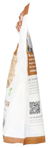 One Degree Organics Sprouted Whole Wheat Flour, Glyphosate-Free, USDA Organic, Whole Grain, High Fiber, Non-GMO, Vegan, Kosher, White Flour