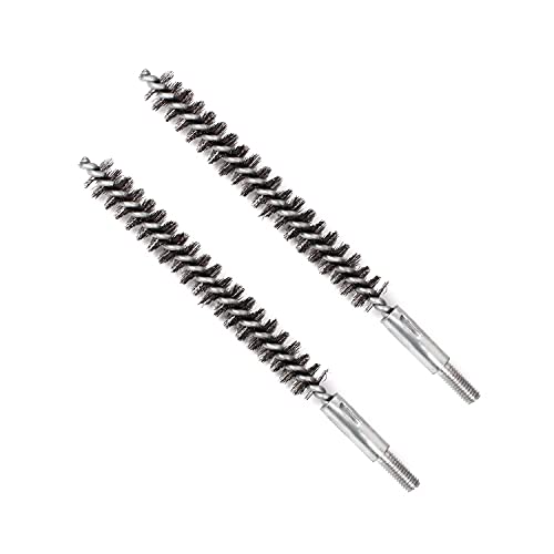 Utoolmart Stainless Steel Wire Tube Cleaning Brush, Round Chimney Cleaning Brush, M6 Threaded Interface Cleaning Brush, 12mm Diameter 160mm Length