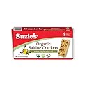 Suzie's, Organic Saltines, Salted Crackers, Salt & Extra Virgin Olive Oil Flavor - 8.8oz Pack