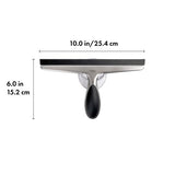 OXO Good Grips Stainless Steel Squeegee - All-Purpose for Bathroom, Glass Shower Doors, Mirrors, Tiles, Countertops and Car Windows - Streak Free