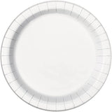 White Round Paper Dinner Plates - 9", 8 Count - Perfect for Parties, Showers, & Special Occasions