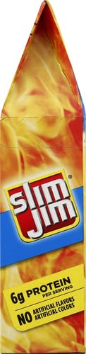 Slim Jim Smoked Meat Sticks, Mild Flavor, 6g Protein Per Serving, Snack Size, 0.28 oz. (14 Count)