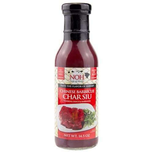 NOH Chinese Barbecue Char Siu Sauce & Marinade, 14.5 Oz Bottle (Pack of 1) - No MSG Added Authentic Chinese BBQ Flavor - BBQ Sauce for Grilling