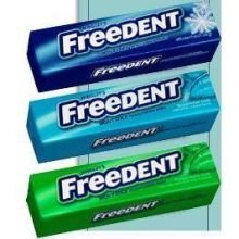 Wrigley Freedent Spearmint Bubble Gum -- 360 per case.