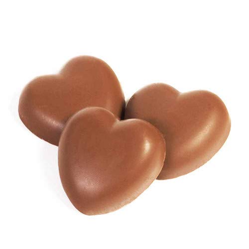 Gold Chocolate Hearts Wrapped in Shiny Gold Foil - 1 LB of 55 Pieces