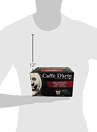 Caffe D’arte Single Serve Coffee - Meaning of Life Medium Roast - Roasted in Seattle, Perfect for Single-Serve Brewing - 12 Count