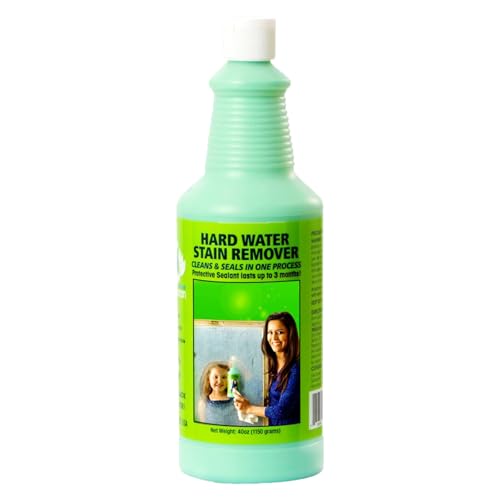 BioClean Hard Water Stain Remover 40 oz | Extra Strength Bathroom & Kitchen Cleaner, Eco-Friendly & Non-Toxic, Removes Stubborn Stains, Soap Scum