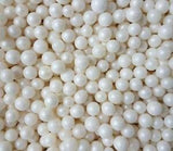Shimmer White Pearl Sugar Candy Beads 2 Pound