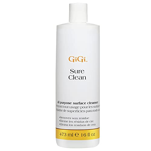 GIGI Sure Clean Wax Residue Remover, All-Purpose Surface Cleaner for Warmers, Salon & Spa Equipment, Removes Build-Up, 16 fl oz