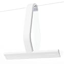dancemoon JustHang Shower Squeegee for Glass Doors, All-One-Piece Award-Winning Silicone Squeegee with Built-in Hook for Bathroom, Window, Mirror