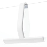 dancemoon JustHang Shower Squeegee for Glass Doors, All-One-Piece Award-Winning Silicone Squeegee with Built-in Hook for Bathroom, Window, Mirror
