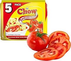 Chow - Instant 2 Minute Noodles - Tomato Flavor with Seasonings (2 x 5 Packs / 80g) To boost the goodness in your bowl, Delicious Meal in Just 2