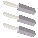 Pumice Cleaning Stone with Handle - Sturdy, High Density, Rust Grill Griddle Cleaner for Kitchen/Bath/Pool/Spa/Household Cleaning (3 pack)