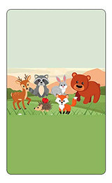 60 Forest Animals Miniatures Candy Bar Wrapper Decorations, Woodland Creatures Mini Candy Bar Stickers for Baby Shower or Birthday Party. Made in USA