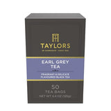 Taylors of Harrogate Earl Grey, Black Tea, Pillow Bags, 50 Count (Pack of 1), Fragrant, Delicate & Light, Caffeinated, Enjoy Hot or Iced, 50 Teabags