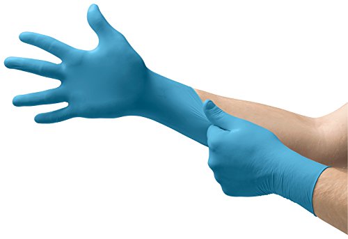Ansell Touch n Tuff 92-675 Disposable Nitrile Gloves Chemical Protection, Latex-Free, Powder-Free Glove for Food Preparation, Mechanics or DIY
