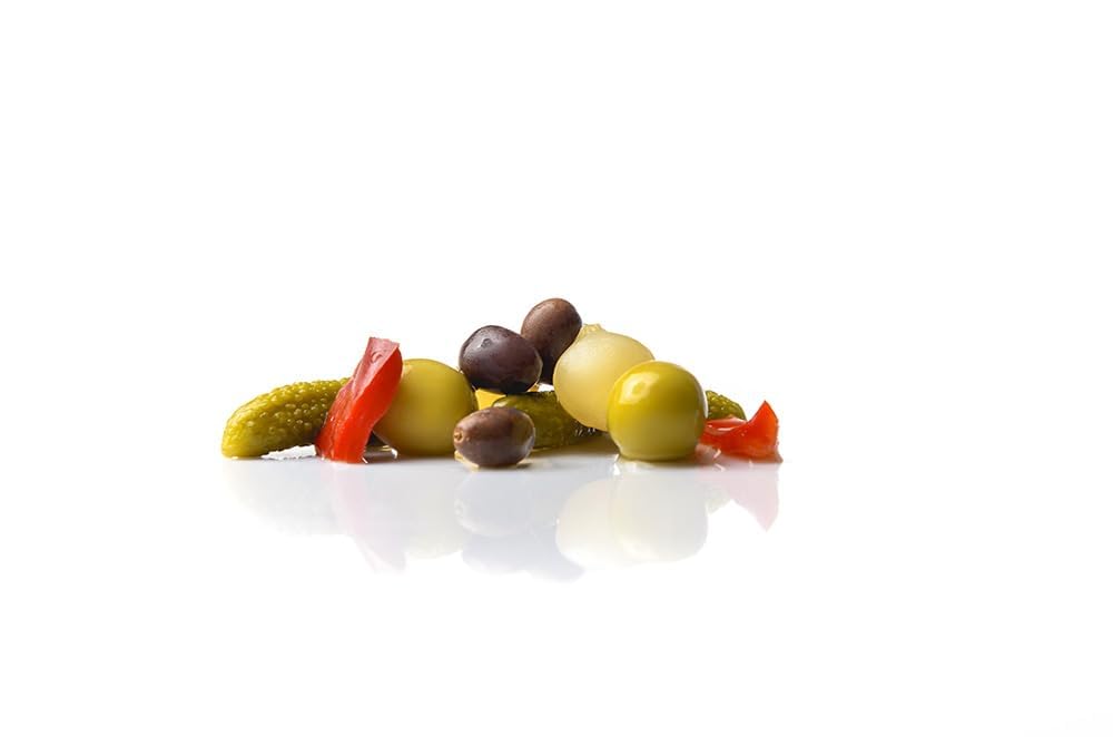 Triana Olivas by Don Gastronom. Olive & Pickle Cocktail. 350g (12.35oz). Pack of 6.