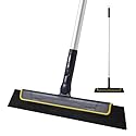 Yocada Floor Squeegee Broom EVA Foam Blade Aluminum Pole for Shower Bathroom Kitchen Home Tile Pet Hair Fur Floor Marble Glass Window Water Foam