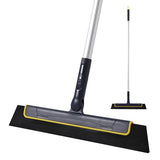 Yocada Floor Squeegee Broom EVA Foam Blade Aluminum Pole for Shower Bathroom Kitchen Home Tile Pet Hair Fur Floor Marble Glass Window Water Foam