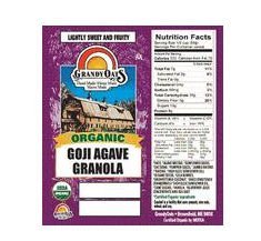 Grandy Oats Organic Goji Agave Granola 13 Oz. -Pack of 6