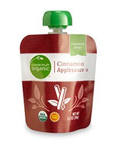 Simple Truth Organic Applesauce 4 count Pouches, Pack of 2 (Cinnamon)