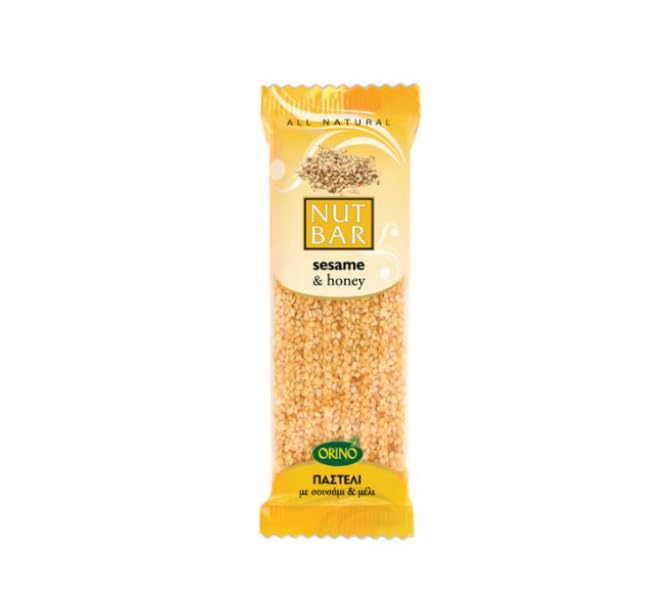 Orino by Cretamel Sesame Pasteli 70 g - Authentic Greek Nut Bar with Cretan Honey