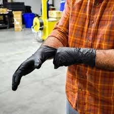 ShuBee® Black Gauntlet® Gold Edition Nitrile Gloves, XL - Industrial Strength, Extended Cuff, Powder-Free, Puncture & Tear Resistant, Textured Grip