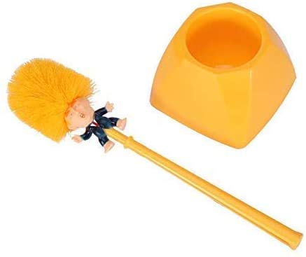 Toilet Brush Funny Cleaner Scrubber Toilet Bowl Brush with Holder,Gag Gifts Doll for Bathroom Decor Deep Cleaning Make Your Toilet Great Again