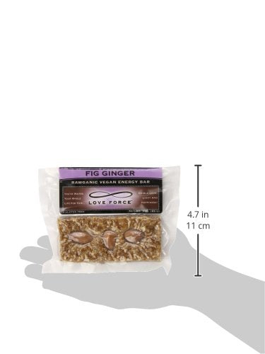 Love Force Rawganic Vegan Energy Bar, Fig Ginger, 3 Ounce