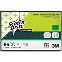 Wholesale CASE of 15 - 3M Scotch-Brite General Purpose Scouring Pads-General Purpose Scour Pad, 9-9/10"x7"x7", 10/PK, Green