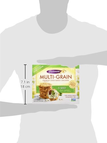 Crunch Master Crunchmaster Multi Grain Baked Crackers 5 Seed Multigrain (Net Wt 20 Ounce ),, ()