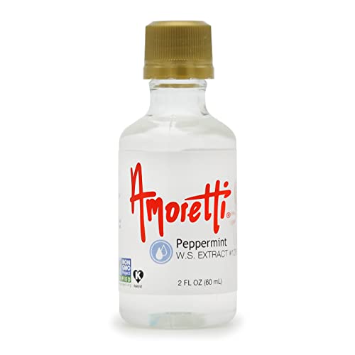 Amoretti - Peppermint Extract Water Soluble 2 oz - Highly Concentrated & Perfect For Pastry, Savory, Brewing, and more, Preservative Free, Vegan