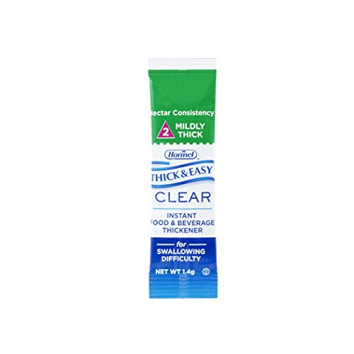 Thick & Easy Clear Food and Beverage Thickener, 1.4 Gram Individual Packet Unflavored Ready to Mix Nectar Consistency, 72451 - Case of 100