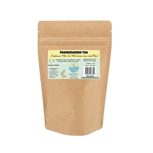 Frankincense White Tea With Lemon | 100% All-Natural Boswellia Tea | Organic Pu-erh White Tea - 2 Oz Loose Leaf Blend