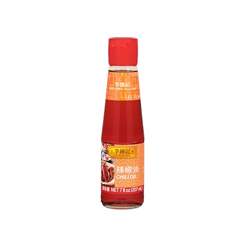 Lee Kum Kee Chili Oil (7 oz - 1 Pack), Crafted from Dried Chili Peppers and Soybean Oil, Spicy, Perfect for Dipping, Cold Dishes, Sichuan and Hunan