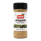 Badia Ground Jalapeno, 2 oz - Green Chili Powder Jalapeño Spice - Zesty Flavor, Medium Heat for Tacos, Meats, Salsa & Chili