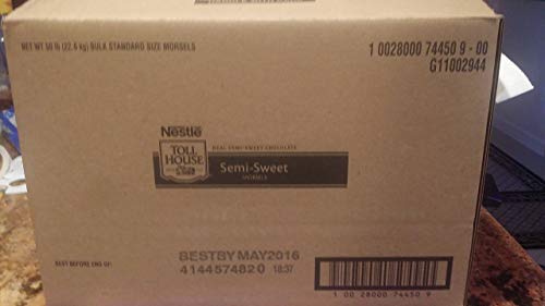 Nestle Toll House Semi Sweet Chocolate Chips, 50 Pound -- 1 each.