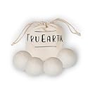 Tru Earth Wool Dryer Balls, Set of 4 XL 100% Wool Anti-Static Balls for Laundry, Reusable & All Natural