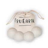 Tru Earth Wool Dryer Balls, Set of 4 XL 100% Wool Anti-Static Balls for Laundry, Reusable & All Natural