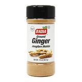 Badia Ground Ginger Powder, 1.5 oz - Premium Ground Ginger Root for Cooking, Baking, Tea & Spice Blends - Warm, Aromatic Flavor