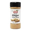 Badia Ground Ginger Powder, 1.5 oz - Premium Ground Ginger Root for Cooking, Baking, Tea & Spice Blends - Warm, Aromatic Flavor