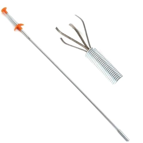 Hotwin Spring Pipeline Dredge Hook Drain Clog Remover, Hair Catcher, Bendable, Kitchen Bathroom Toilet Tub