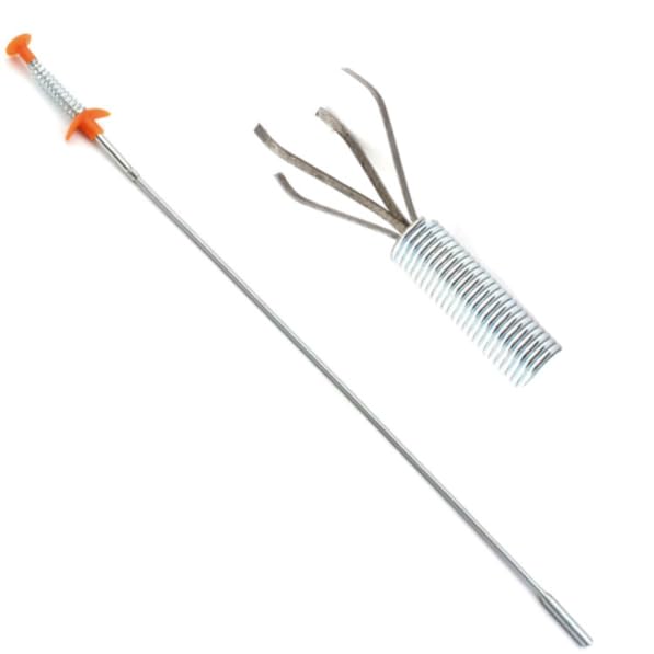 Hotwin Spring Pipeline Dredge Hook Drain Clog Remover, Hair Catcher, Bendable, Kitchen Bathroom Toilet Tub