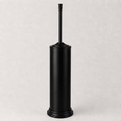 Black Toilet Brush and Holder Set?Extra Long Handled Toilet Bowl Brush and Holder?Stainless Steel Heavy Duty Toilet Brush for Bathroom,Deep Cleaning