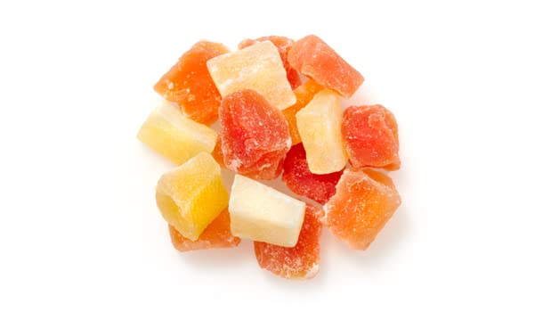Yupik Dried Papaya, Diced, 2.2 lb (35.2 oz), Gluten-Free, Vegan, Kosher, Sweetened Tropical Dried Fruits, Cubed Papaya Pieces, No Added Sulphites